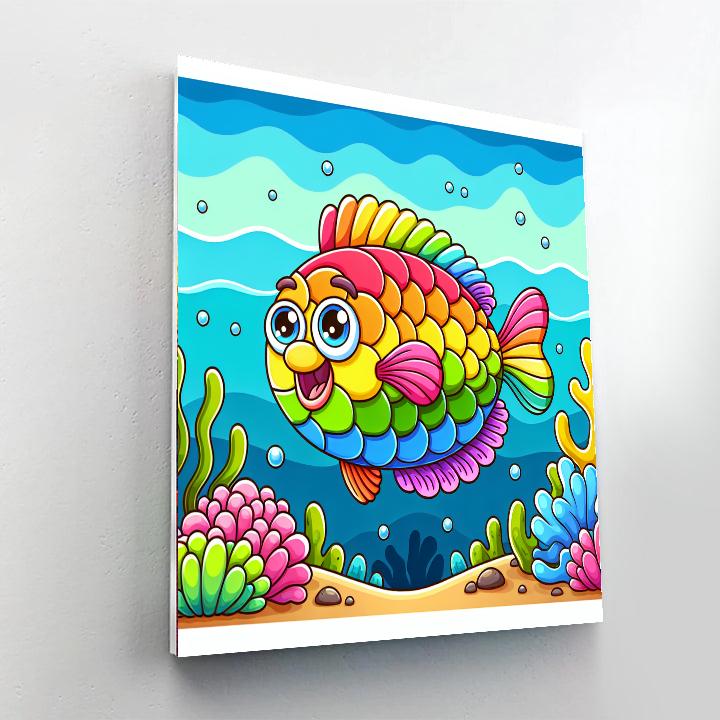 Wondrous Rainbow Fish Paint By Numbers Kits