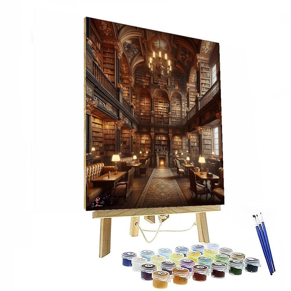 Old-world Library Charm DIY Paint By Numbers