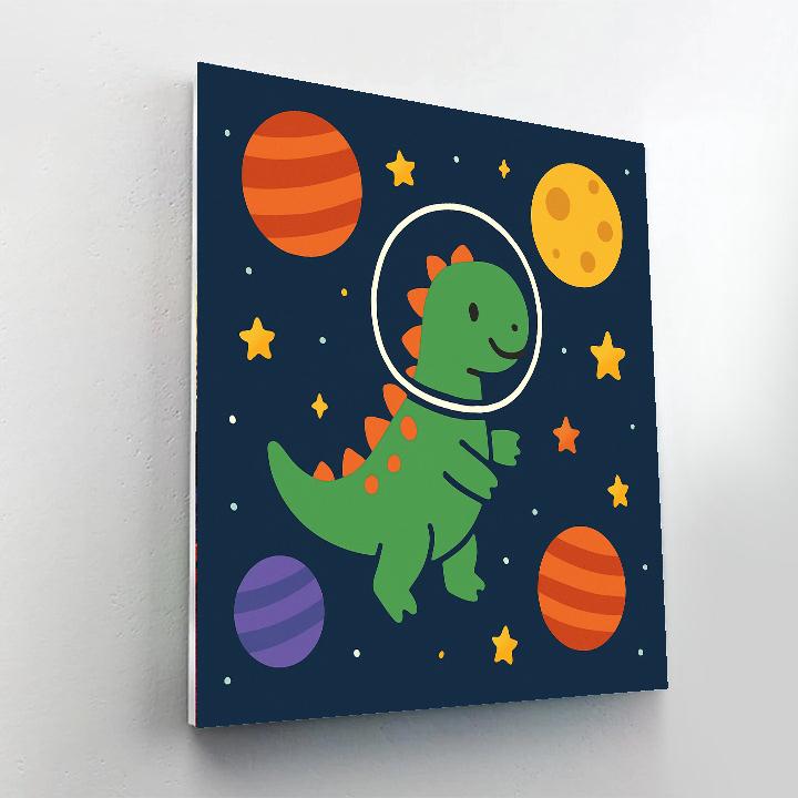 Outer Space Dino Adventure Paint By Numbers