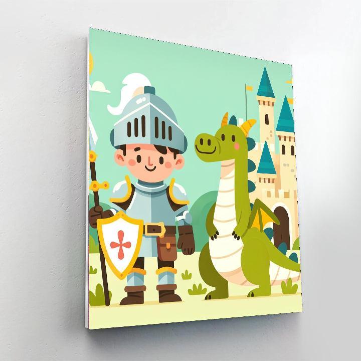 Medieval Quest - Knights And Dragons Paint By Number