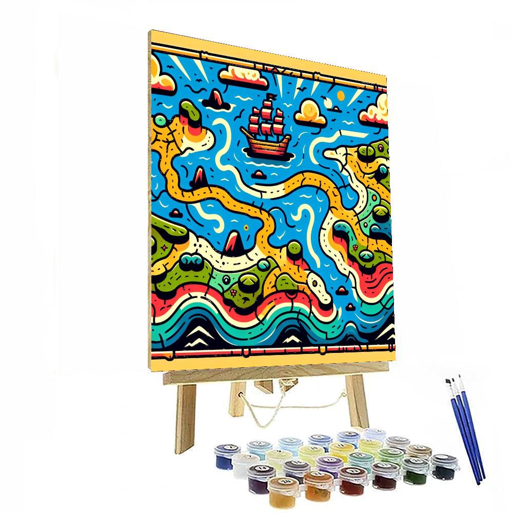 Treasure Map Quest DIY Paint By Numbers
