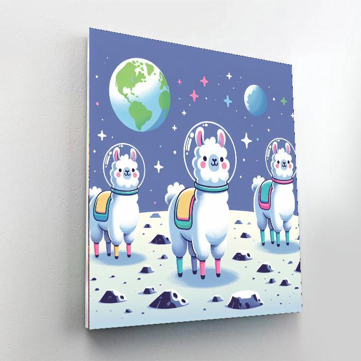 Lunar Llama Trek Numbered Painting Kits