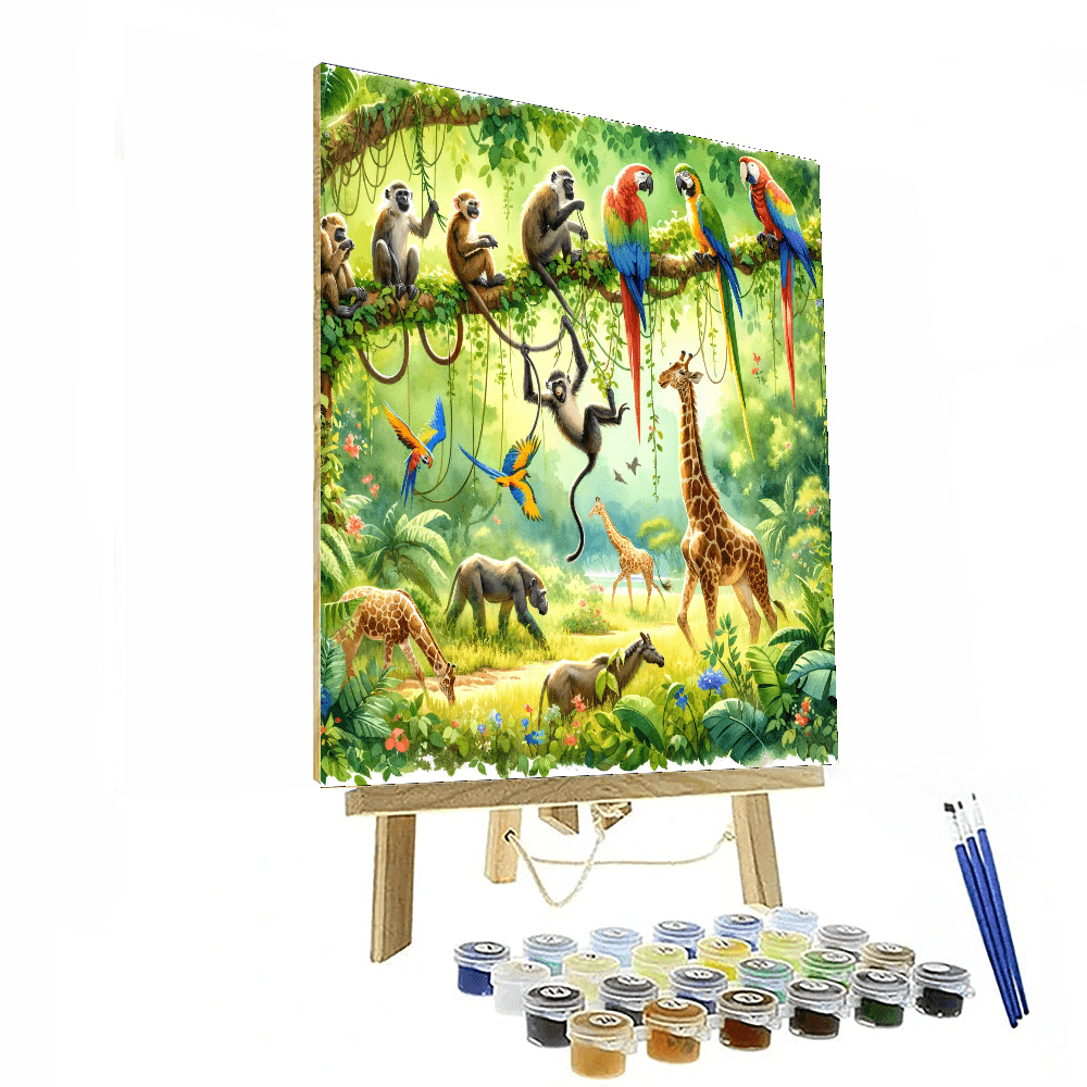 Jungle Safari Friends - DIY Painting By Numbers Kit – Artistry Rack