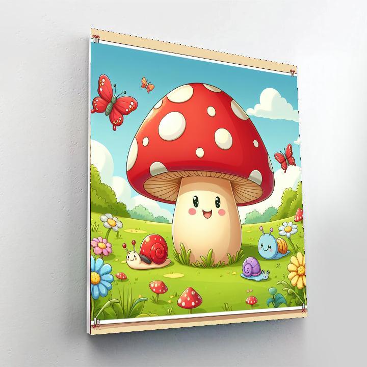 Charming Toadstool DIY Paint By Numbers