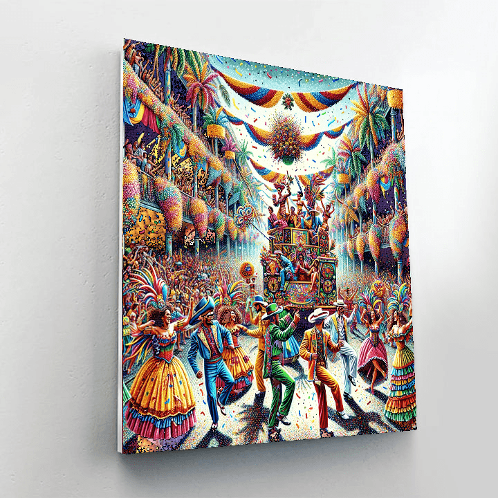 Karnaval De Barranquilla Painting By Numbers Kit