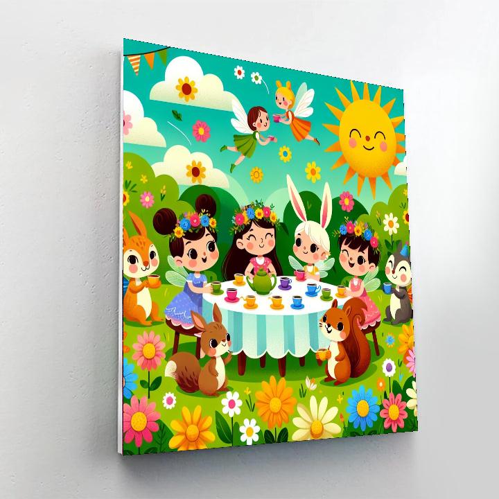Sunny Meadow Tea Party Paint By Numbers Art