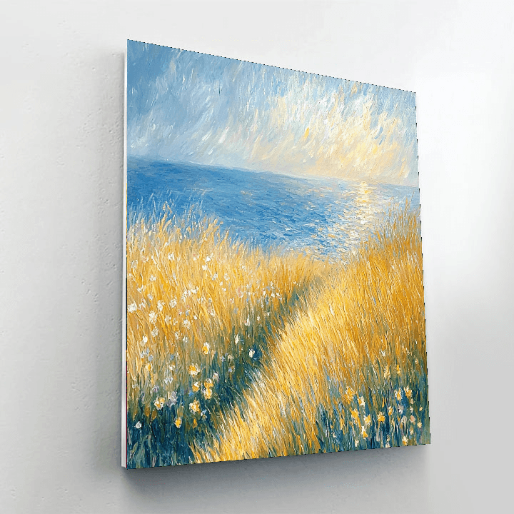 Claude Monet Inspired Golden Field Symphony  Paint By Numbers Art