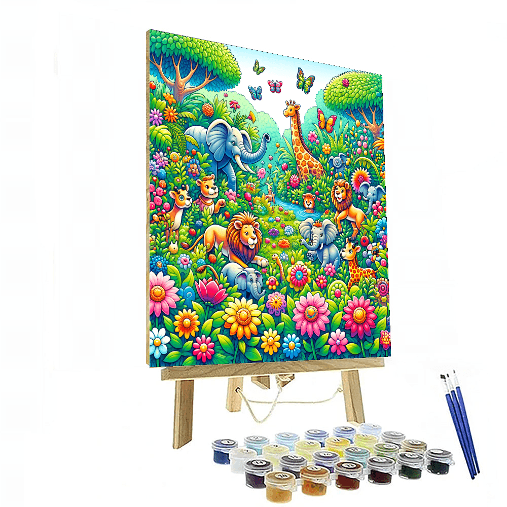 Playful Garden Safari DIY Paint By Numbers