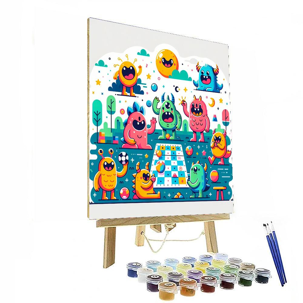 Silly Monster Playdate Paint By Numbers
