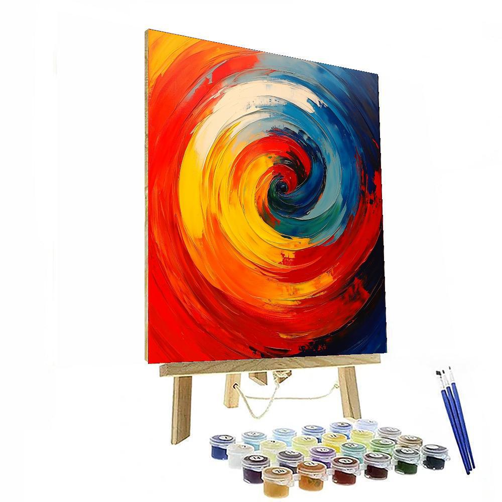 Pollock Inspired Whirlwind Emotions  Number Painting