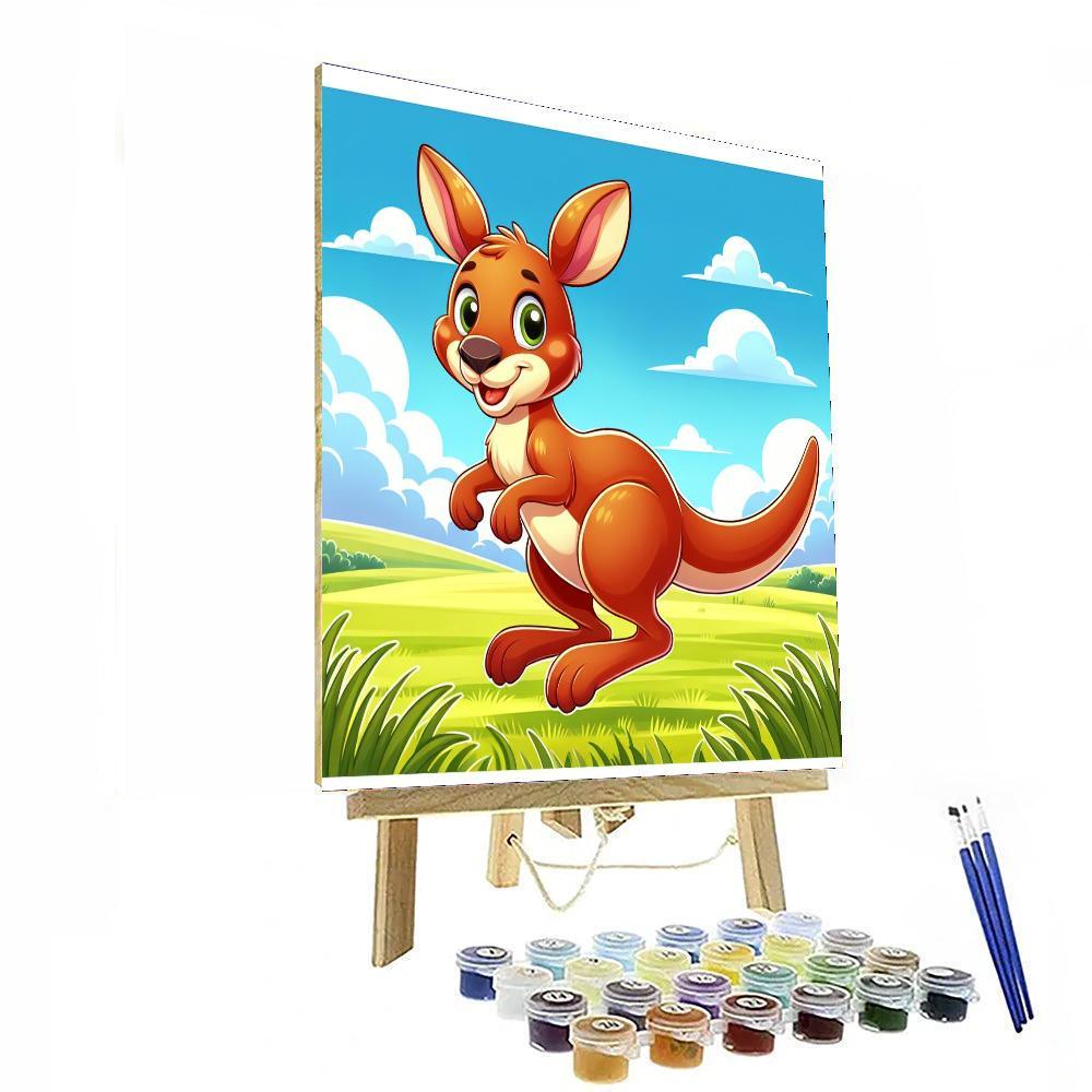 Lively Kangaroo Paint By Numbers