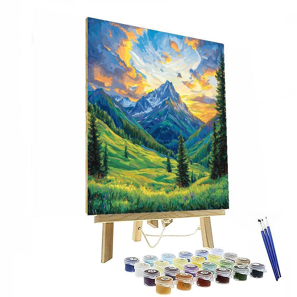 Paul Cézanne Inspired Mountain Symphony  Painting By Numbers Kit