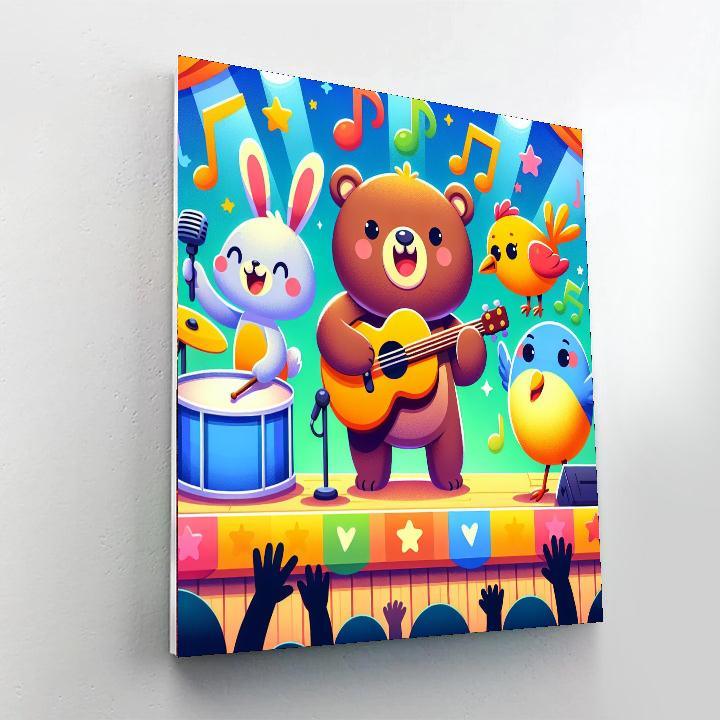 Funky Animal Band Numbered Painting Kits