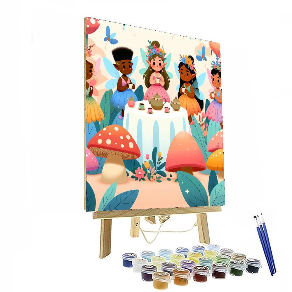 Royal Fairy Tea Party DIY Paint By Numbers