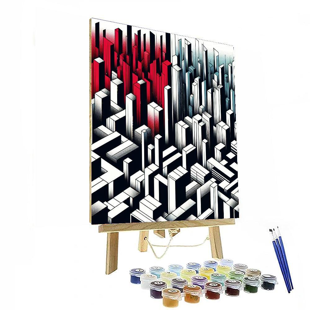 Urban Geometry Numbered Painting Kits