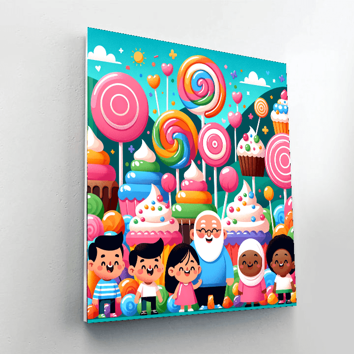 Whimsical Candy Wonderland Painting By Numbers Kit