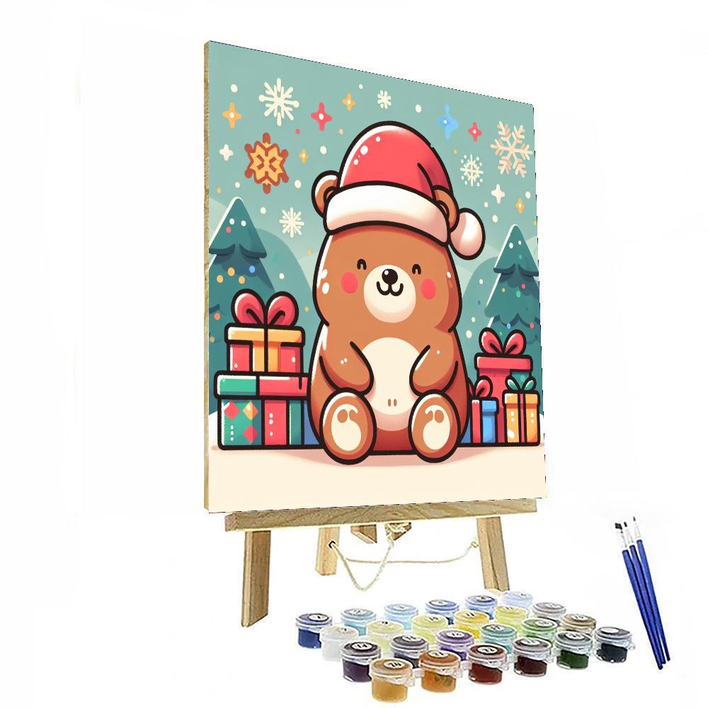 Jolly Christmas Bear Numbered Painting Kits
