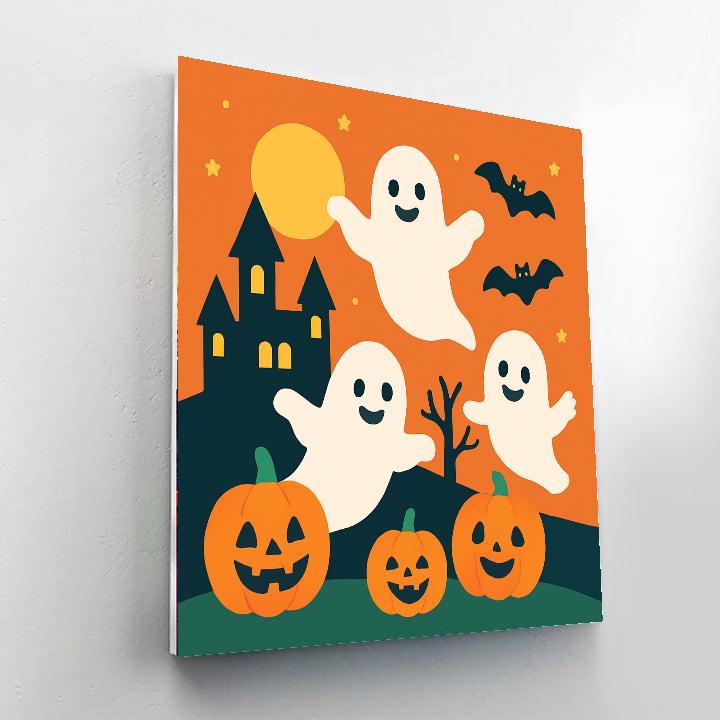 Spooky Halloween Paint By Numbers Art