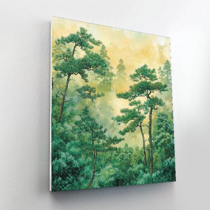 Hiroshige Inspired Breeze Through The Pines  Paint By Numbers Kits
