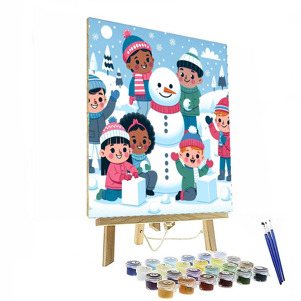 Whimsical Winter Adventures Paint By Numbers Art