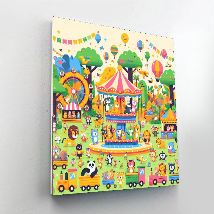 Jungle Carnival Fun Painting Number Kit