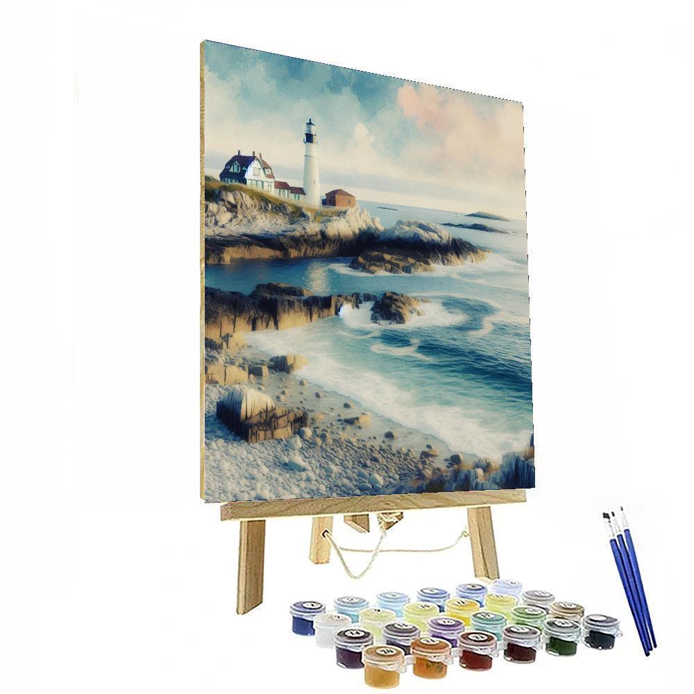 Lighthouse Coastline Peace DIY Paint By Numbers