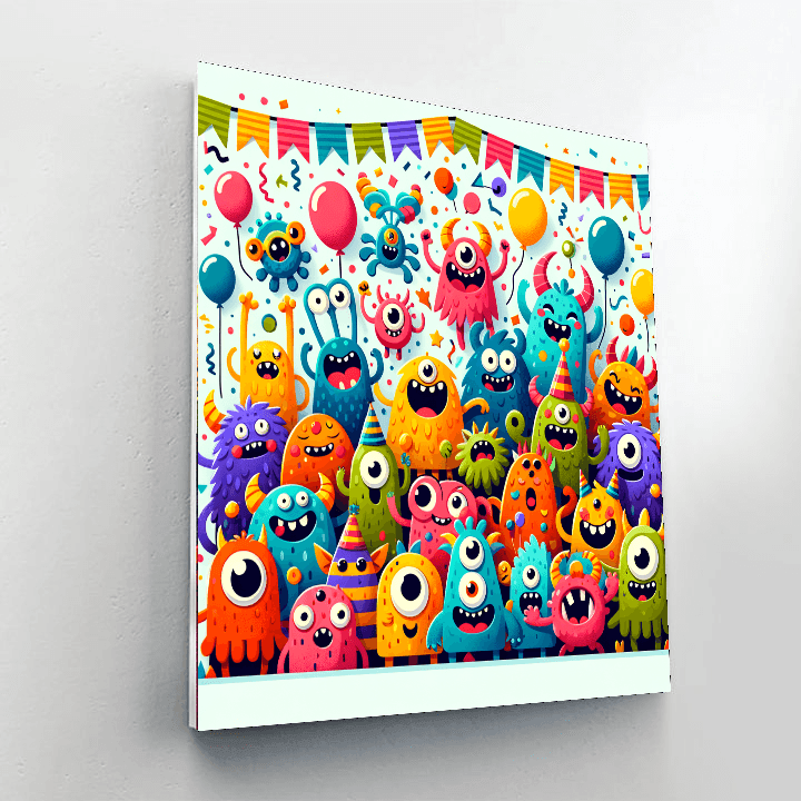 Merry Monsters Party DIY Paint By Numbers
