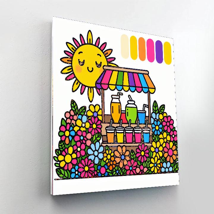 Sunny Lemonade Stand Numbered Painting Kits
