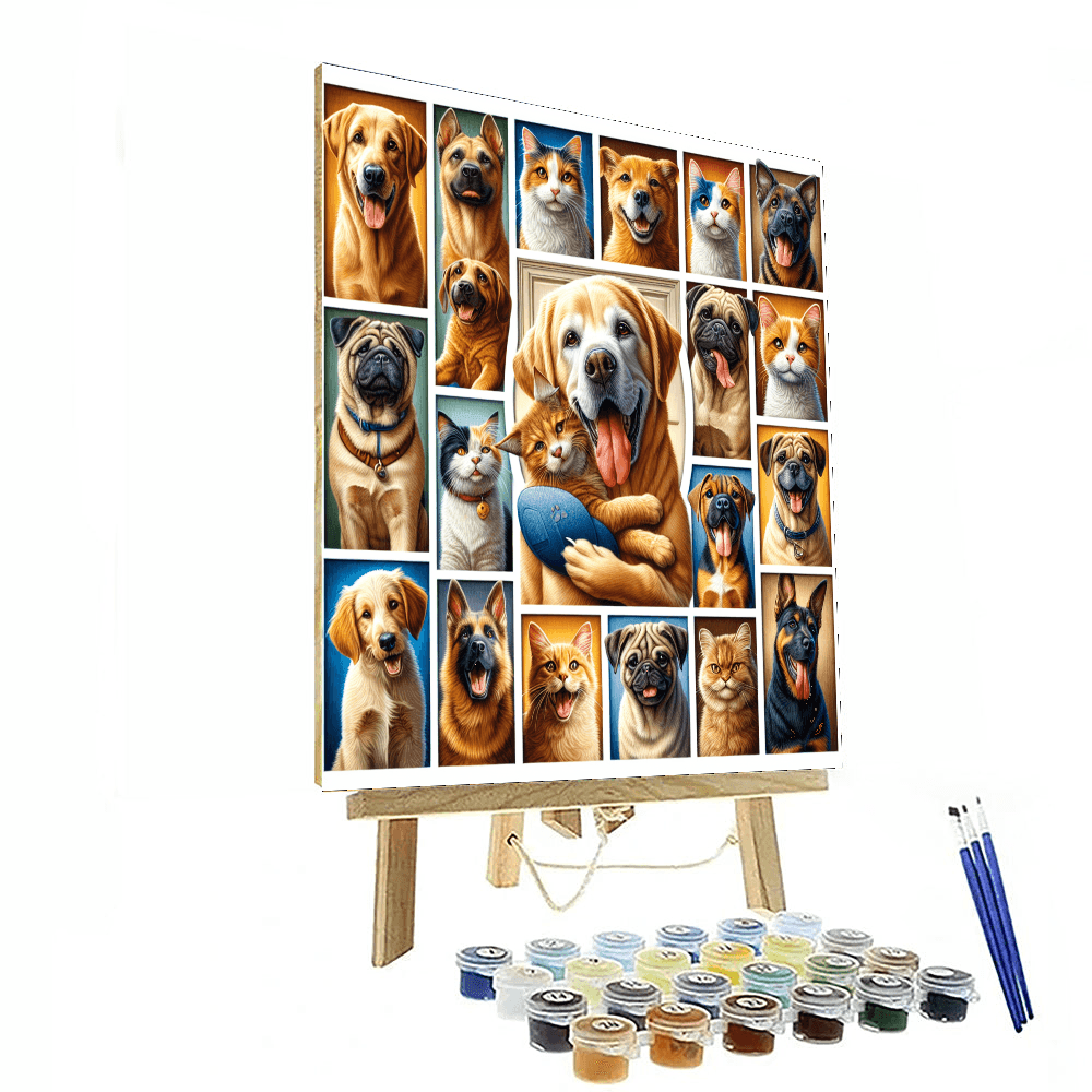 Joyful Pet Portraits Painting By Numbers Kit