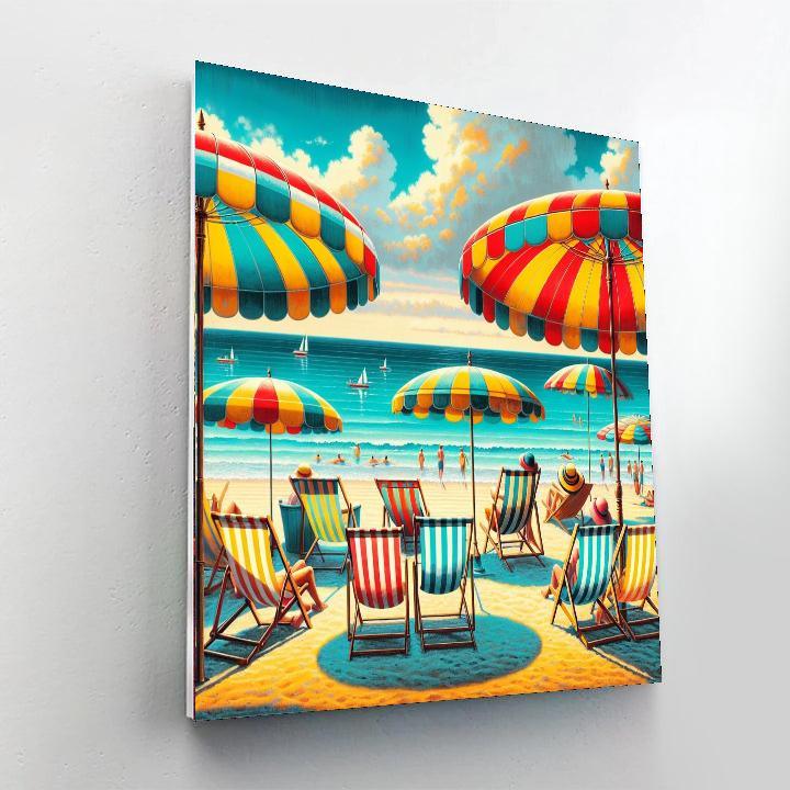 Retro Seaside Joy DIY Paint By Numbers