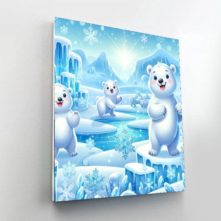 Polar Bear Wonderland Painting By Numbers Kit