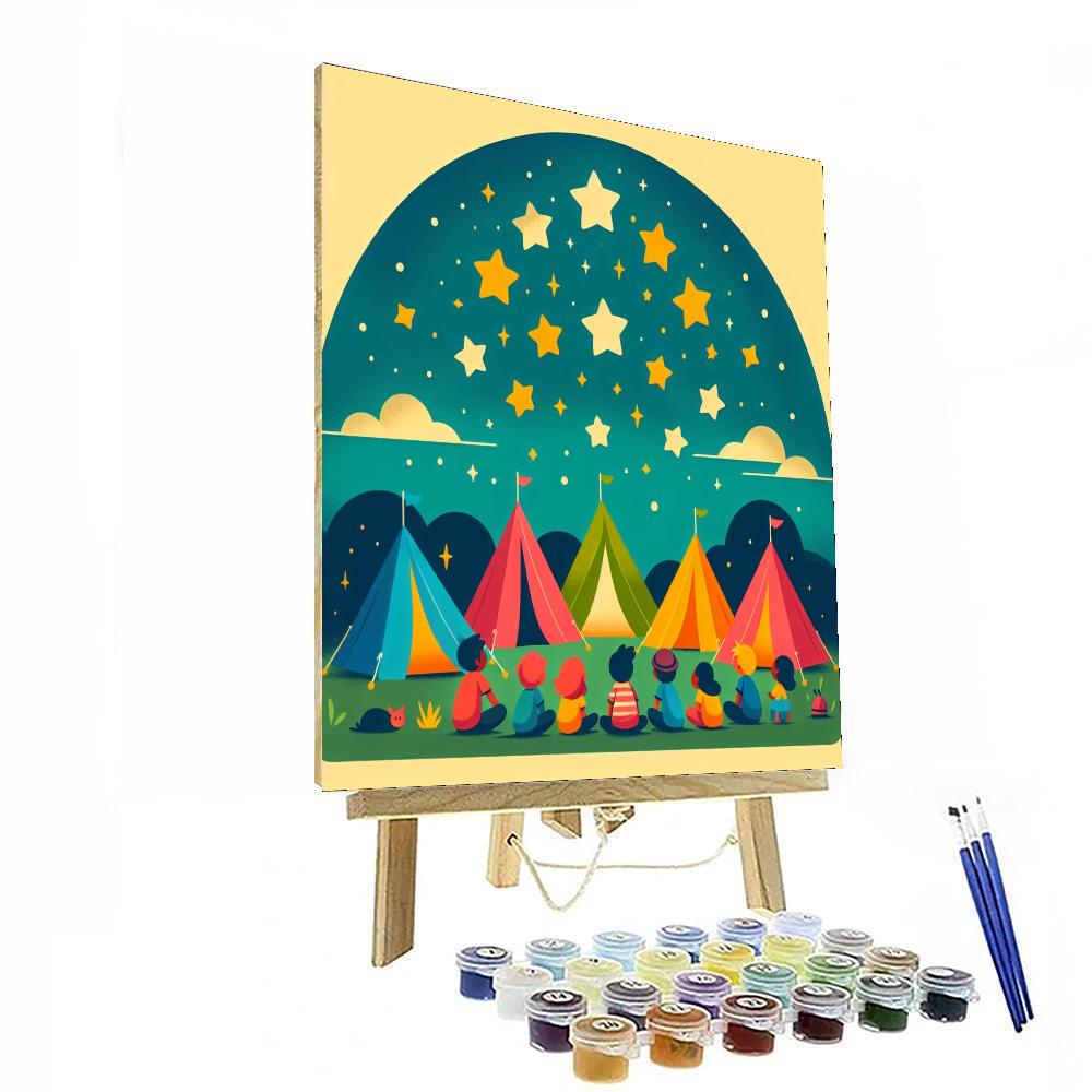 Starry Sleepover Paint By Numbers Art
