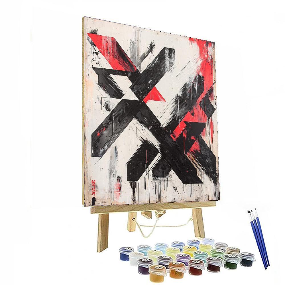 Banksy Inspired Fragments Of Change  Painting By Numbers Kit