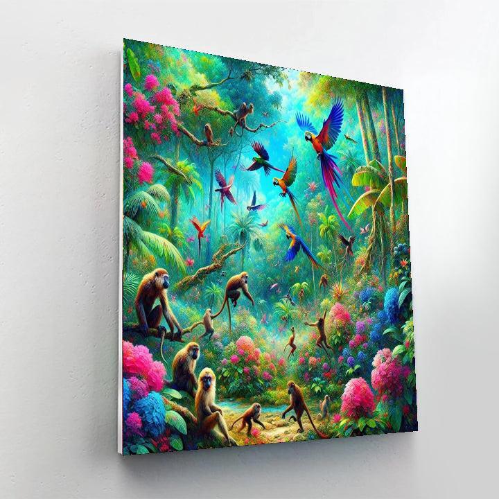 Tropical Jungle Escapade Painting Number Kit