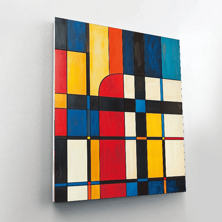 Mondrian Inspired Kaleidoscope Dreams  Painting By Numbers Kit
