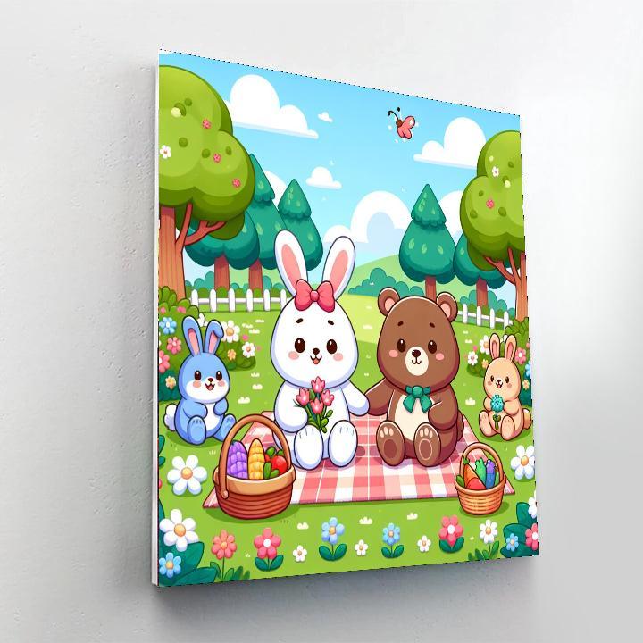 Charming Picnic With Friends Numbered Painting Kits
