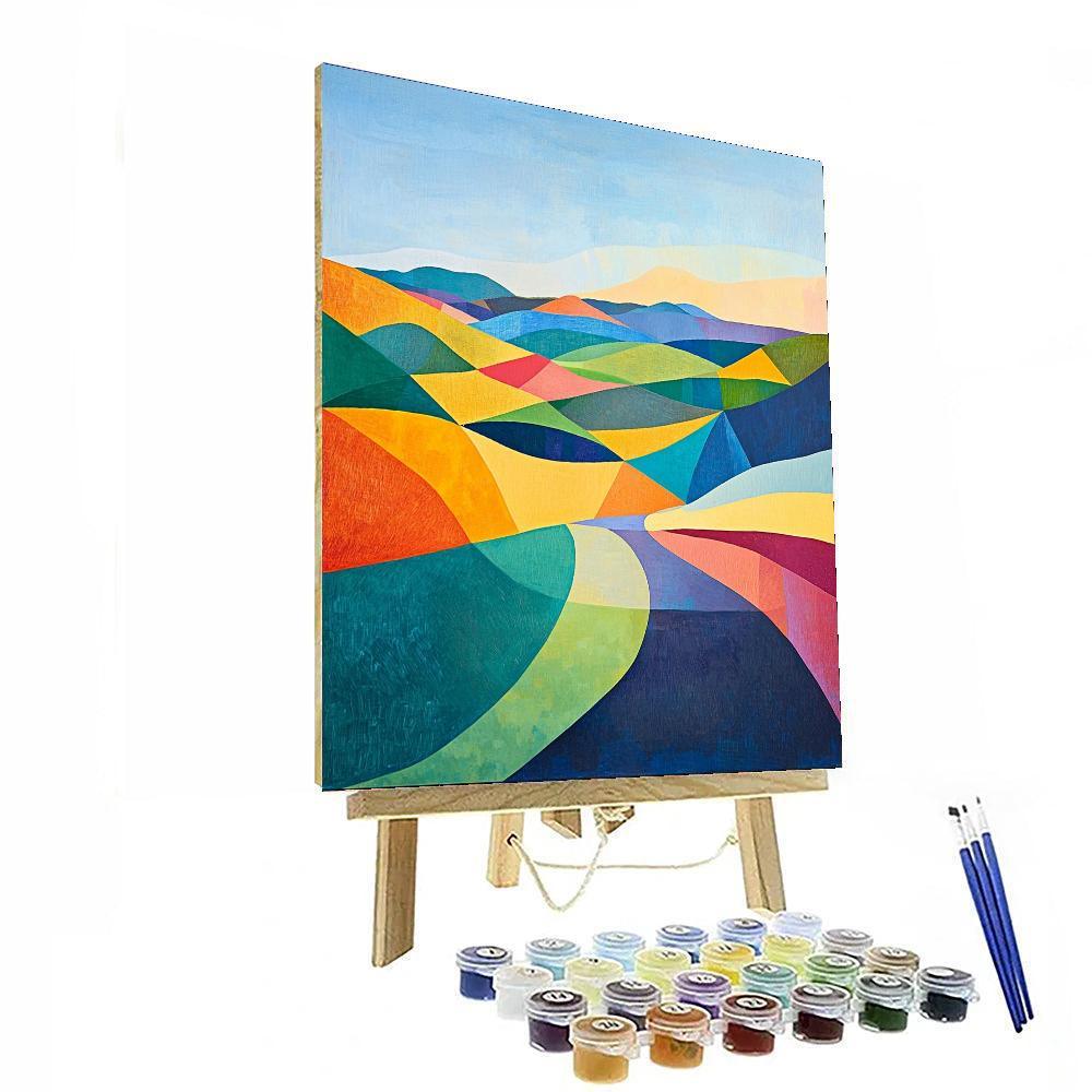 Frank Stella Inspired Prismatic Views  Painting By Numbers Kit