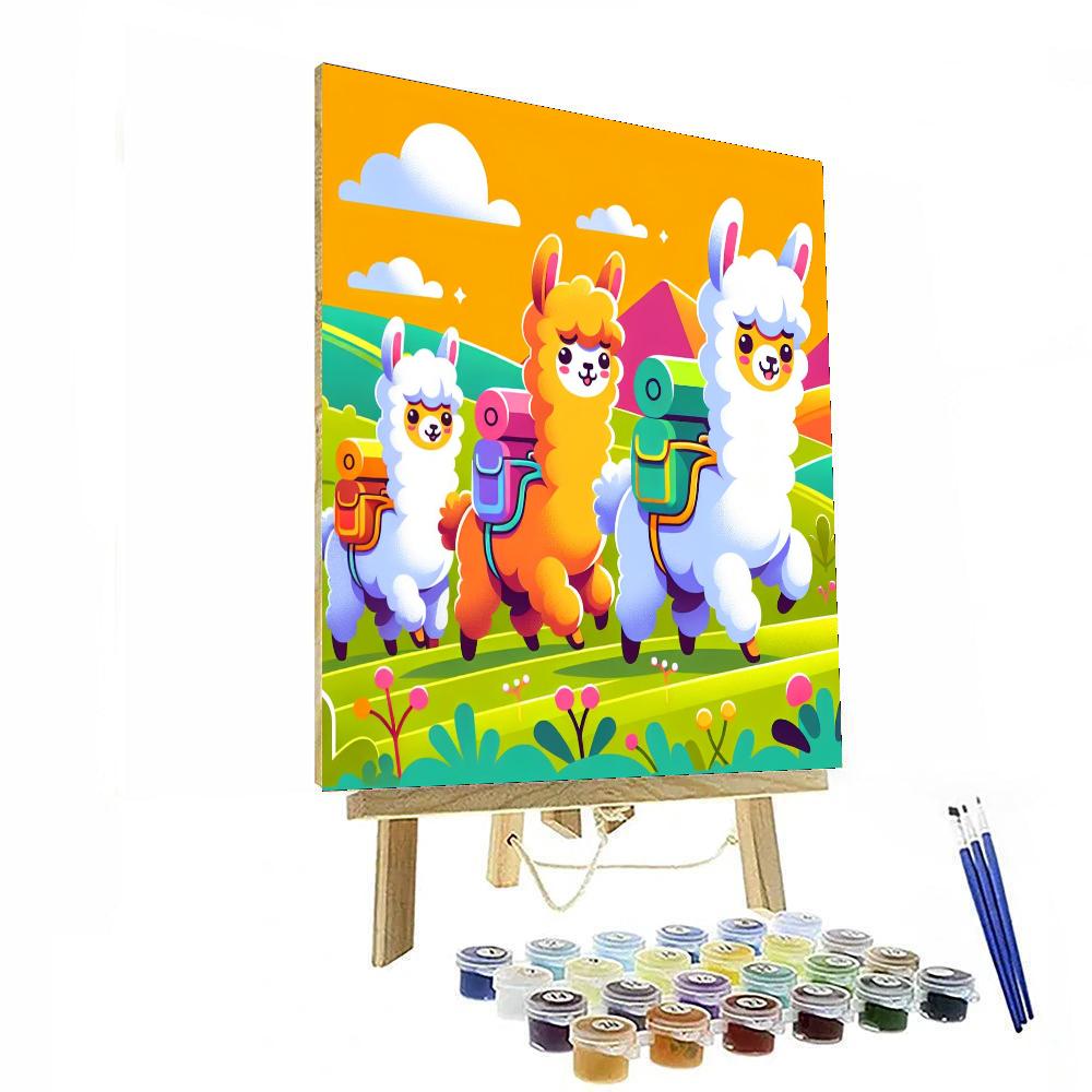 Adventure Alpaca Escapade Numbered Painting Kits
