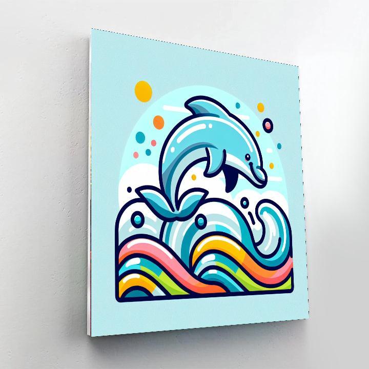 Oceanic Adventure With Dolphins Paint By Numbers Art
