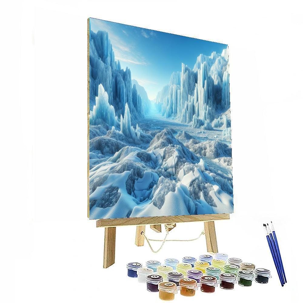 Majestic Glacier Adventure Number Painting