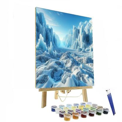 Majestic Glacier Adventure Number Painting