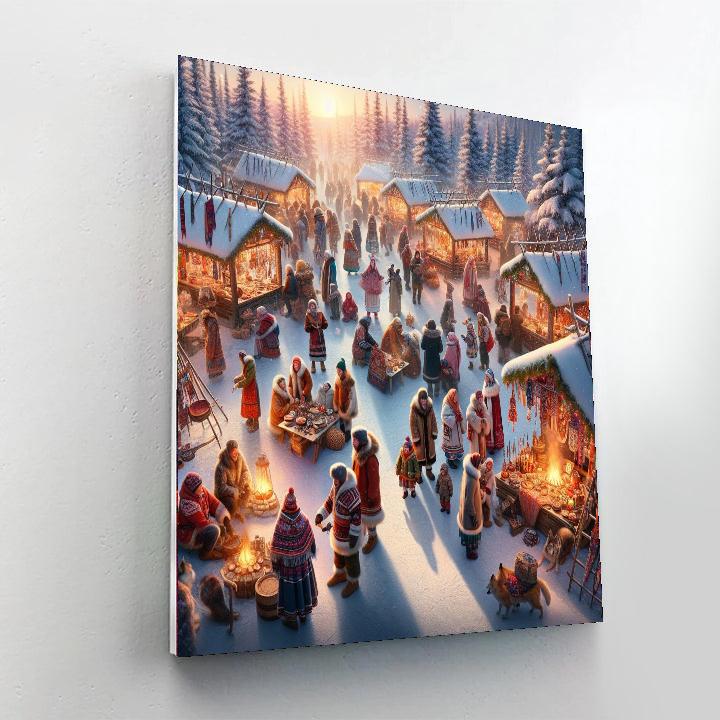 Jokkmokk Winter Market Number Painting