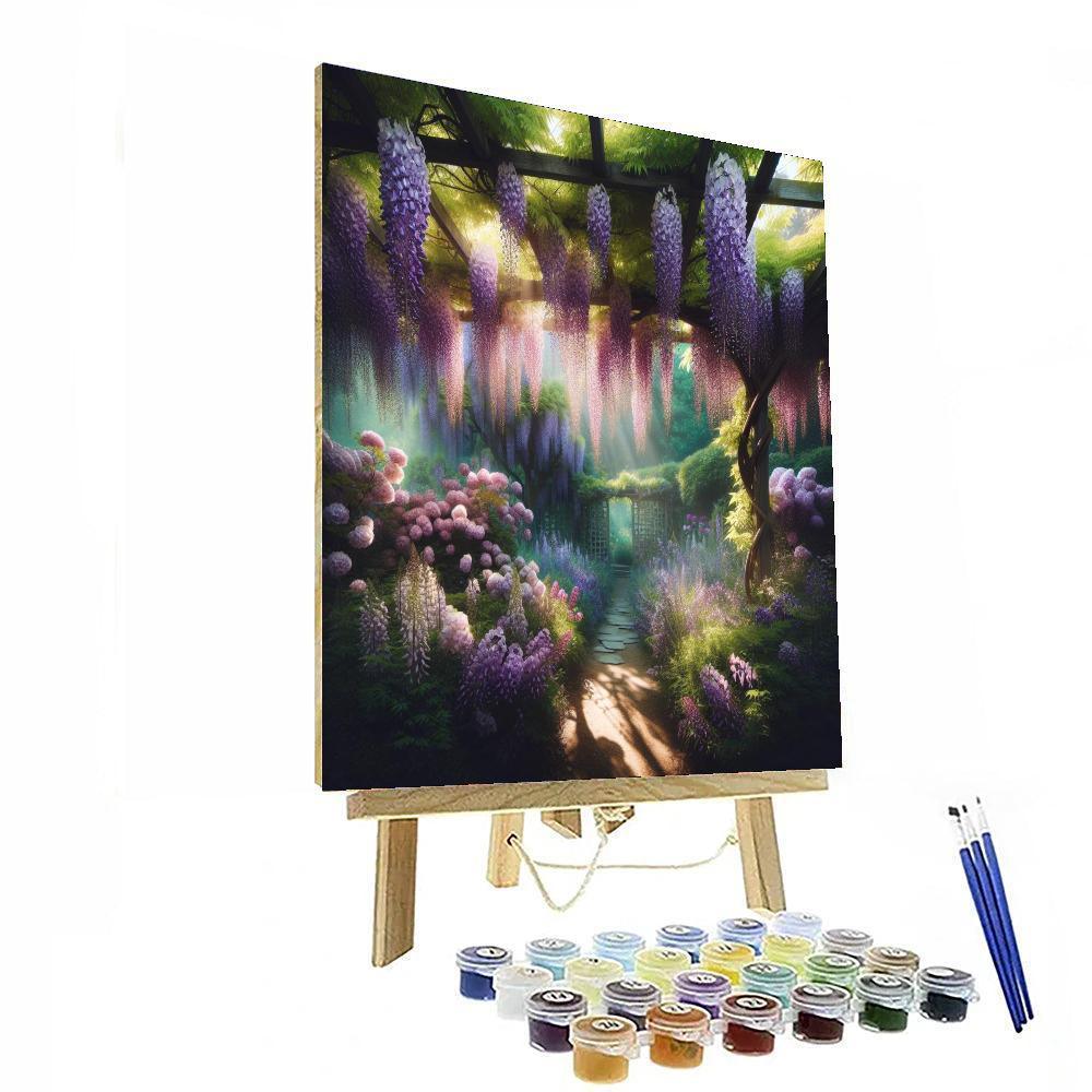 Blooming Wisteria Pergola Painting By Numbers Kit
