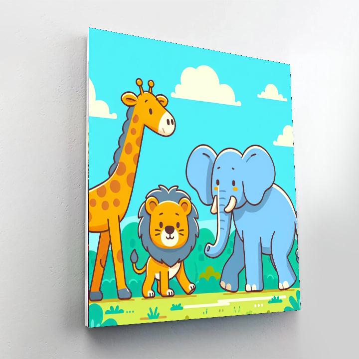 Historic Safari Adventure Paint By Numbers Art