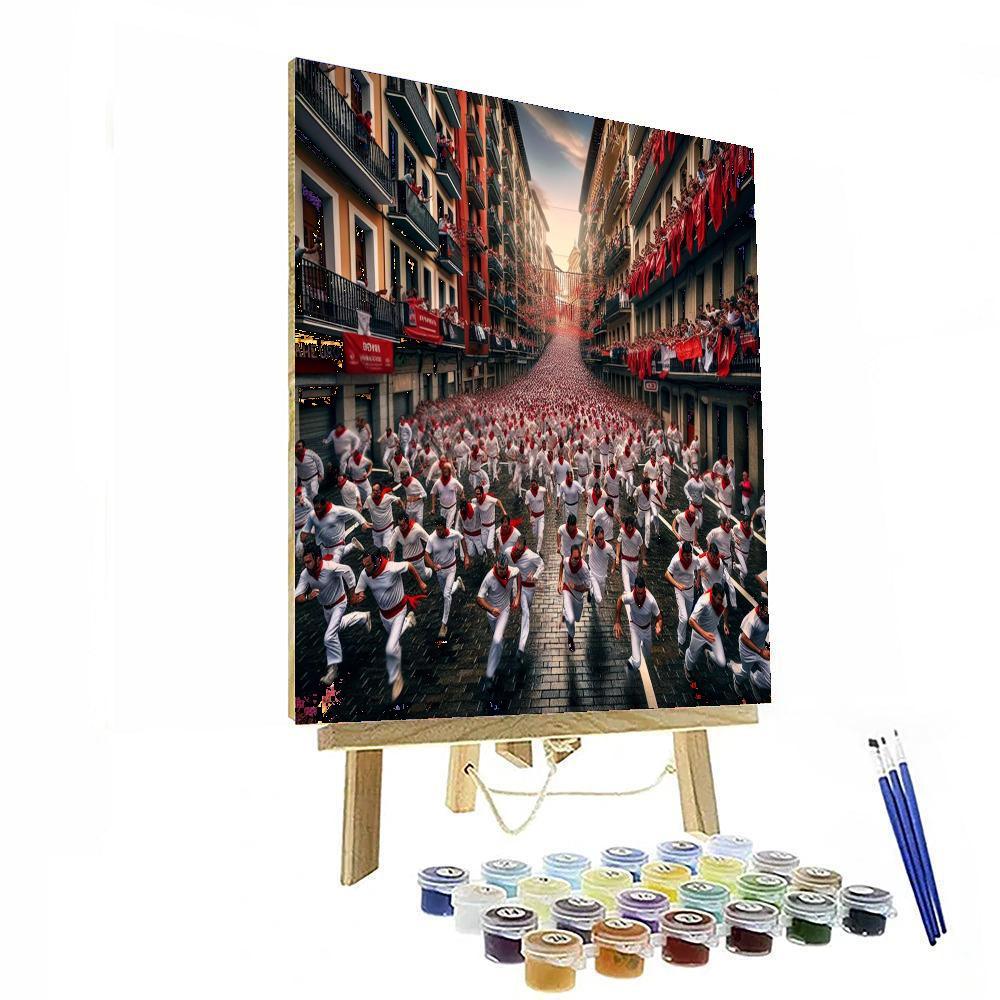 Festival Of San Fermín - Pamplona DIY Paint By Numbers