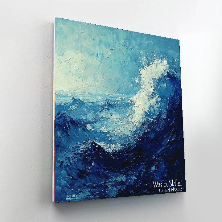 Michelangelo Inspired Eternal Flow Of The Ocean  Paint By Color