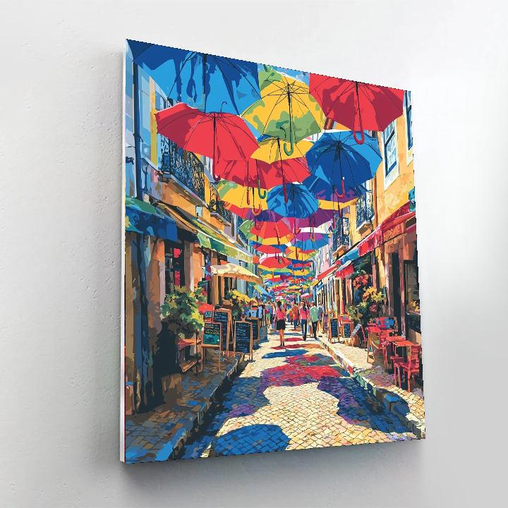 The Umbrella Street - Agueda Numbered Painting Kits