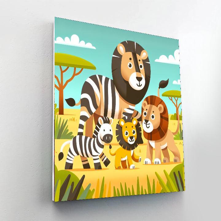 Epic Safari Quest Paint By Numbers Art