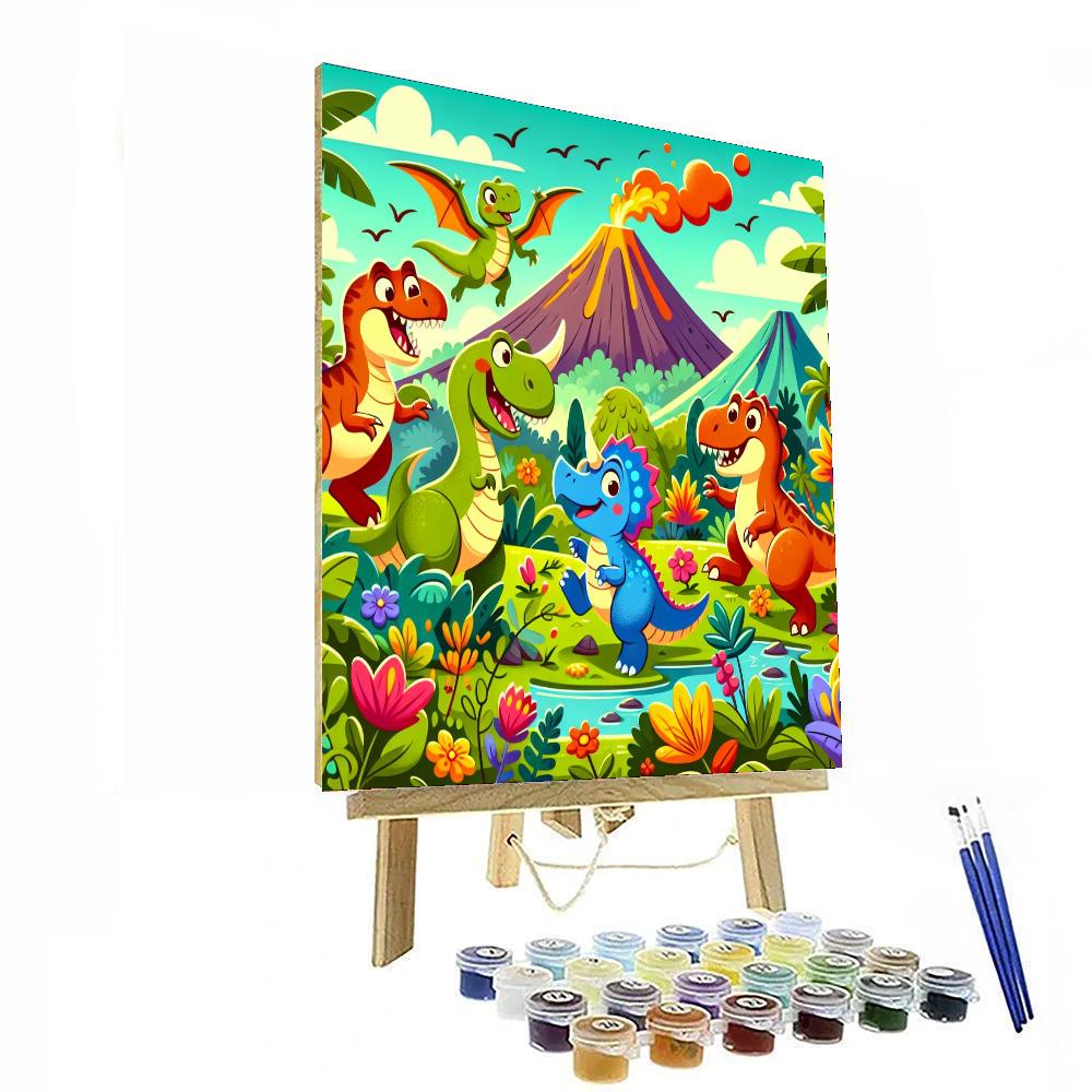 Dreamy Dino Days Paint By Numbers Art