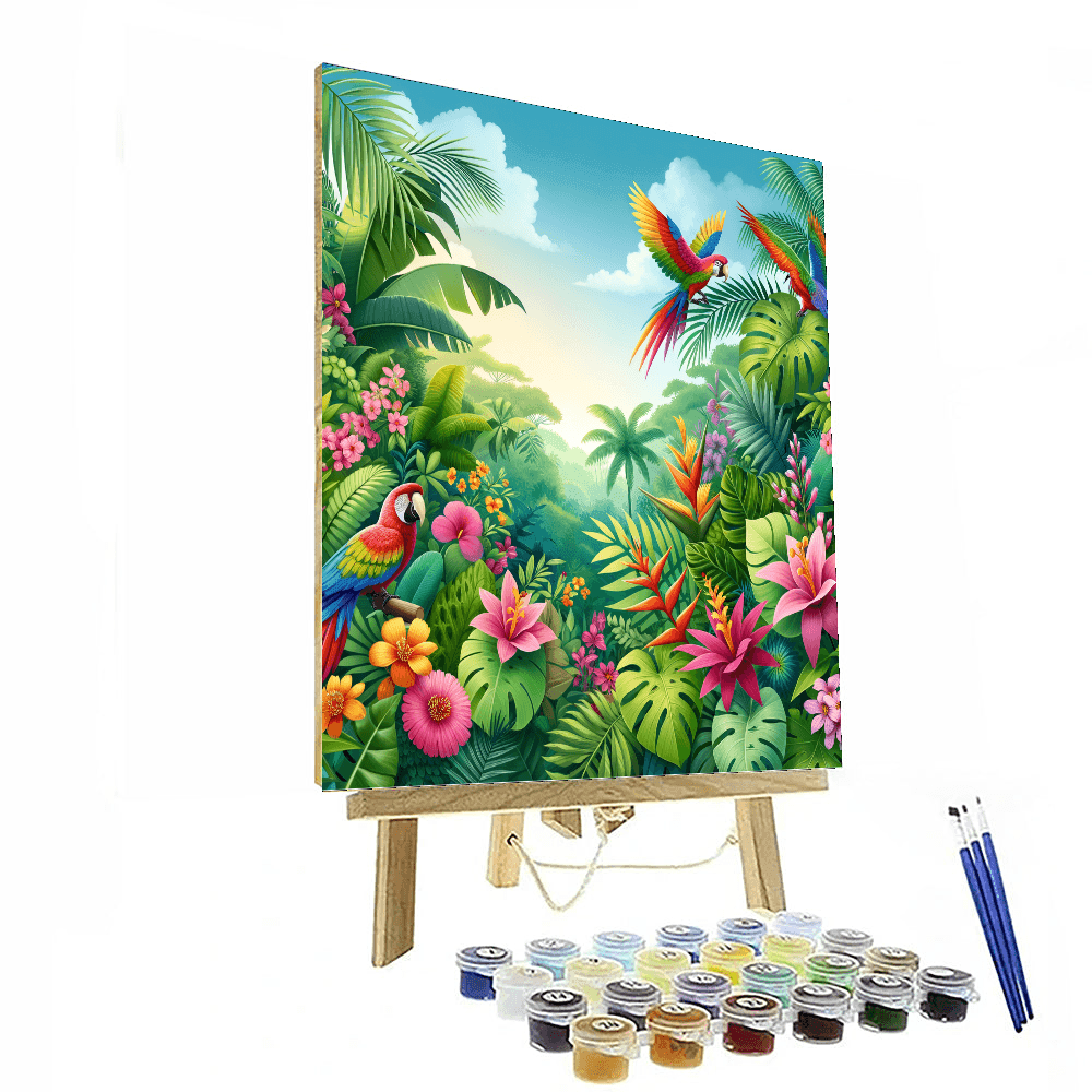 Exotic Jungle Paradise - DIY Painting By Numbers Kit
